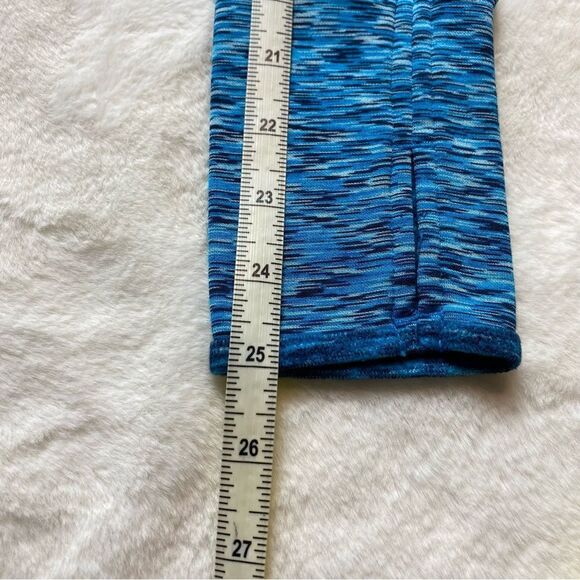 Athleta Blue Space Dye Tranquility Cowl Neck Pullover Size Small - Picture 12 of 12